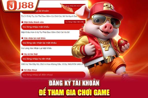 Đăng ký tài khoản để tham gia chơi game